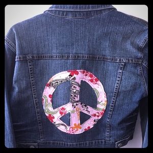 Blue Jean Jacket- Peace Design